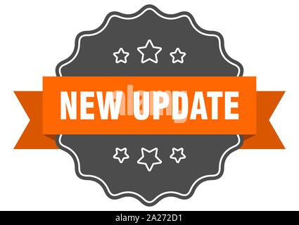 update isolated seal. update orange label. update Stock Vector Image ...