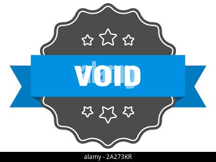 void blue label. void isolated seal. void Stock Vector