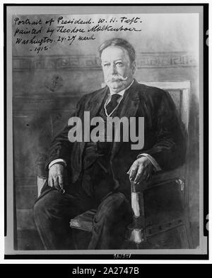 A portrait of President William Howard Taft with Theodore Roosevelt ...