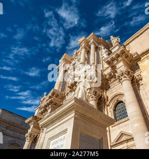 The Cathedral of Syracuse in Sicily, Italy Stock Photo