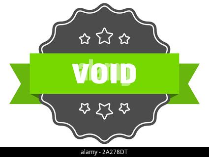 void isolated seal. void green label. void Stock Vector