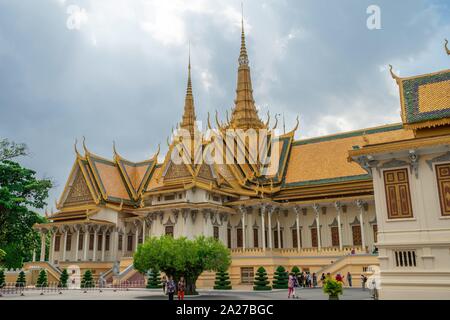 Cambodia: Throne Hall of the Royal Palace in Phnom Penh.Photo from May 7th, 2019. | usage worldwide Stock Photo