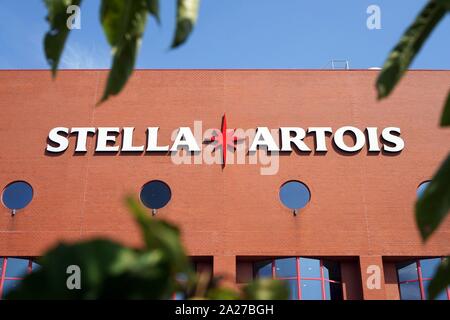 Belgium: Headquaters of Stella Artois, a brand of Anheuser-Busch InBev, in Leuven.Photo from August 25th, 2019 | usage worldwide Stock Photo