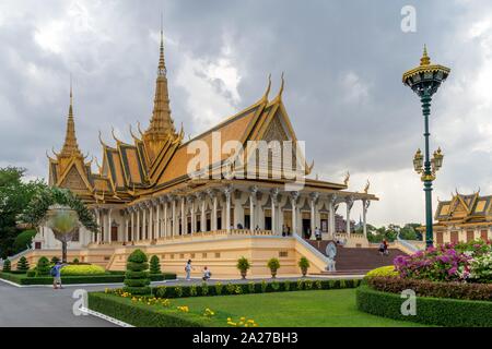 Cambodia: Throne Hall of the Royal Palace in Phnom Penh.Photo from May 7th, 2019. | usage worldwide Stock Photo