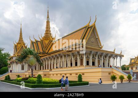 Cambodia: Throne Hall of the Royal Palace in Phnom Penh.Photo from May 7th, 2019. | usage worldwide Stock Photo