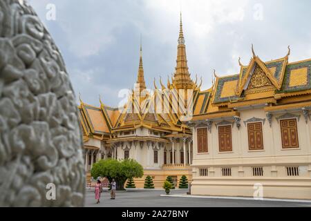 Cambodia: Throne Hall of the Royal Palace in Phnom Penh.Photo from May 7th, 2019. | usage worldwide Stock Photo