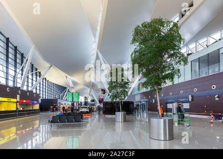 Gdansk, Poland – May 28, 2019: Terminal of Gdansk airport (GDN) in Poland. | usage worldwide Stock Photo