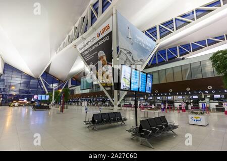 Gdansk, Poland – May 28, 2019: Terminal of Gdansk airport (GDN) in Poland. | usage worldwide Stock Photo