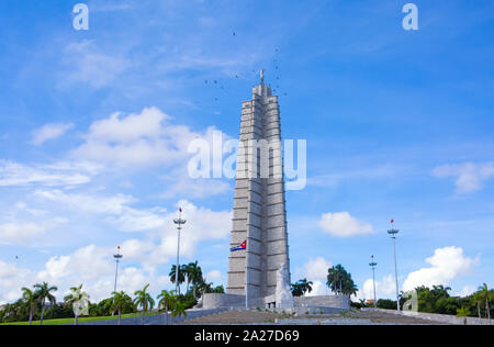 Jose Marti Monument at the Revolution Plaza in Cuba Stock Photo