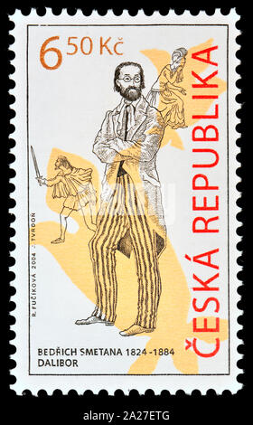 Czech Republic postage stamp (2004) - Bedrich Smetana (1824-1884) Czech composer - characters from his opera 'Dalibor' Stock Photo