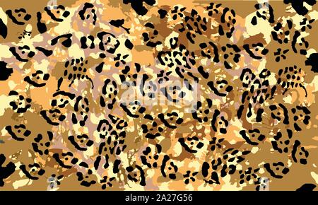 Leopard design for pattern, texture, background. Colorful Leopard skin texture.Seamless pattern. Stock Vector