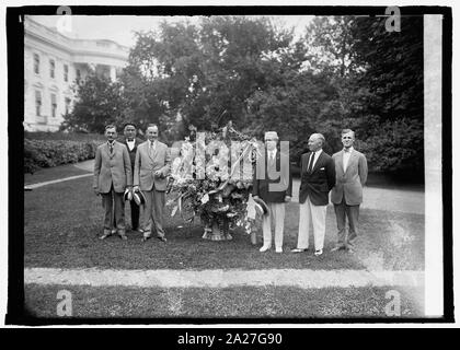 Pres. Coolidge & Foral Telegraph Serv., 4/3/24 Stock Photo