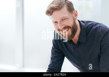 business colleagues discussing financial documents in the office. Stock Photo