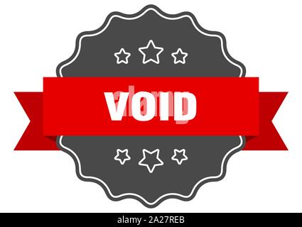 void red label. void isolated seal. void Stock Vector