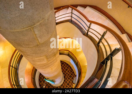 Staircase in Europa Hotel, Belfast, UK Stock Photo