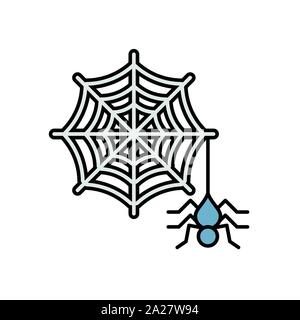 spiderweb halloween line style icon Stock Vector