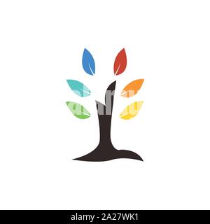 Abstract tree vector icon. logo design elements. - Vector - Vector Stock Vector