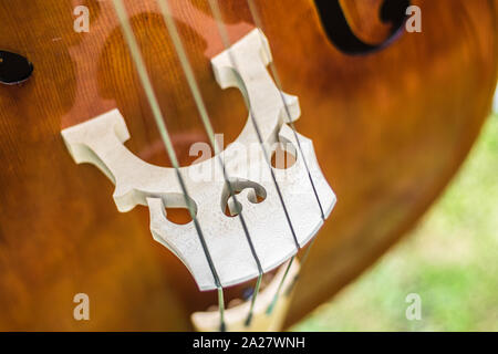 Cello, Kontrabass Detail Stock Photo