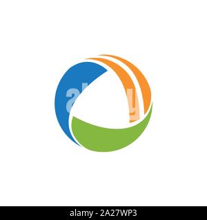 Abstract vector logo design. Abstract symbol icon. Abstract circle logotype - Vector - Vector Stock Vector