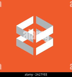 Abstract white shape, ribbons, eps 10 vector. Stock Vector