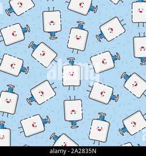 A Cute Illustration Background of Shampoo Bottle Vector with Blue Color Stock Vector