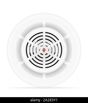smoke detector fire and gas home security system vector illustration vector illustration isolated on white background Stock Vector