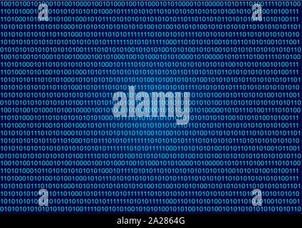 abstract background with binary code Stock Vector