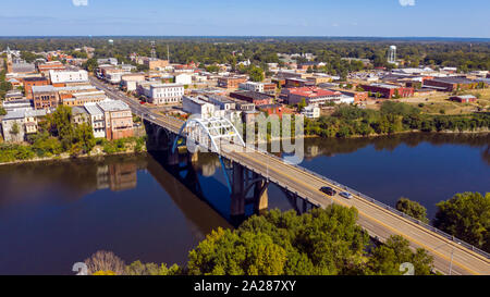 The Alabama River runs by Selma the count seat of Dallas County deep south USA Stock Photo