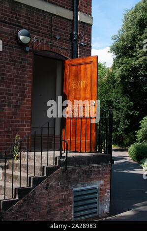 Door and steps Stock Photo