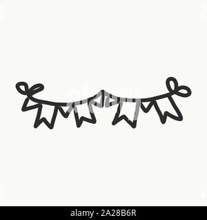 Vector of some banners, buntings, borders and dividers for your notes or whatever you want done by hand. Stock Vector