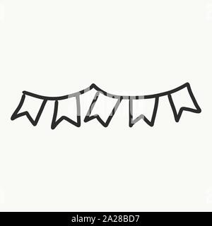 Vector of some banners, buntings, borders and dividers for your notes or whatever you want done by hand. Stock Vector