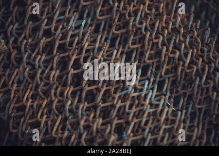 rusty mesh macro background close-up Stock Photo