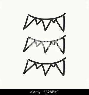 Vector of some banners, buntings, borders and dividers for your notes or whatever you want done by hand. Stock Vector