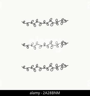 Vector of some banners, buntings, borders and dividers for your notes or whatever you want done by hand. Forms of light bulbs Stock Vector