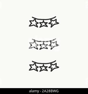 Vector of some banners, buntings, borders and dividers for your notes or whatever you want done by hand. Forms of stars Stock Vector