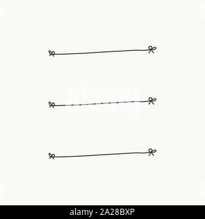 Vector of some banners, buntings, borders and dividers for your notes or whatever you want done by hand. With a tie Stock Vector