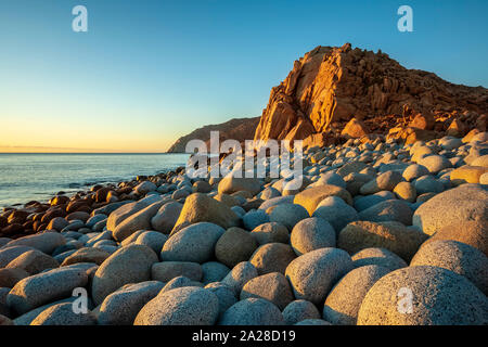 Fishing Road On Charter Fishing Boat Against Pink Sunrise Sky On