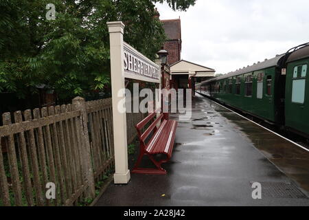 Sheffield Park Railway Station in West Sussex, England. Stock Photo