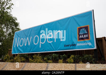 Aldi Store - Now Open at Yeadon, Nr Leeds Stock Photo