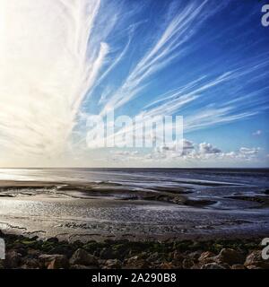 The Beach at Morecambe Bay Stock Photo