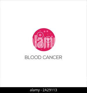 cancer vector icon design Template. Blood Cancer logo design. Stock Vector