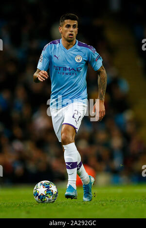 Manchester, UK. 01st Oct, 2019. Joao Cancelo of Manchester City during the UEFA Champions League Group C match between Manchester City and Dinamo Zagreb at the Etihad Stadium on October 1st 2019 in Manchester, England. (Photo by Daniel Chesterton/phcimages.com) Credit: PHC Images/Alamy Live News Stock Photo