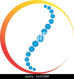 Spine, hands, orthopedist, chiropractor, logo Stock Vector