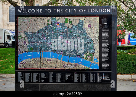 City of London street map Stock Photo