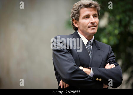 Portrait of a man engrossed in his thoughts. Stock Photo