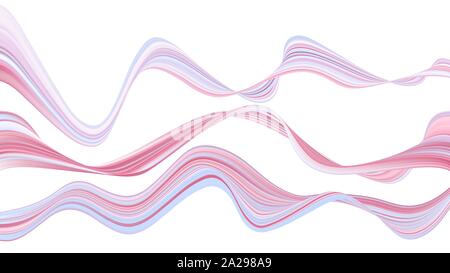 Colorful abstract shapes. Bright background of twisted lines. Liquid multi-colored waves for design of posters, cards, banners. Stock Vector