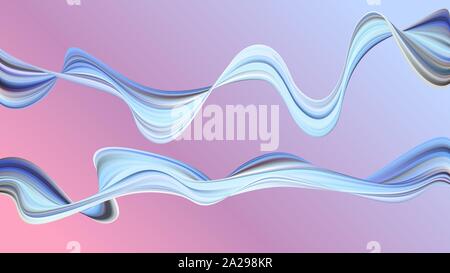 Colorful abstract shapes. Bright background of twisted lines. Liquid multi-colored waves for design of posters, cards, banners. Stock Vector
