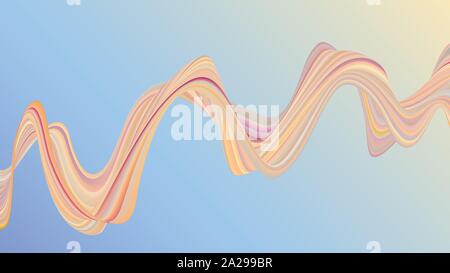Colorful abstract shapes. Bright background of twisted lines. Liquid multi-colored waves for design of posters, cards, banners. Stock Vector