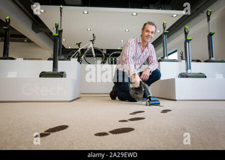 Nick Grey, founder of GTech, at the company's headquarters in Worcester. Stock Photo