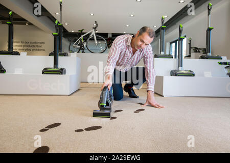 Nick Grey, founder of GTech, at the company's headquarters in Worcester. Stock Photo